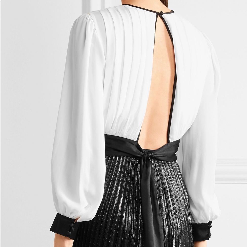 SOLD! NWT ALICE + OLIVIA Dakota Tie Back Crop Top - Picture 6 of 16